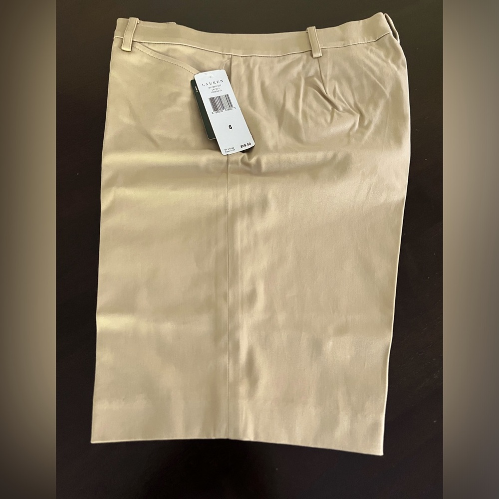 RALPH LAUREN WOMEN'S SHORTS, TAN, SIZE 8, NEW WITH TAGS